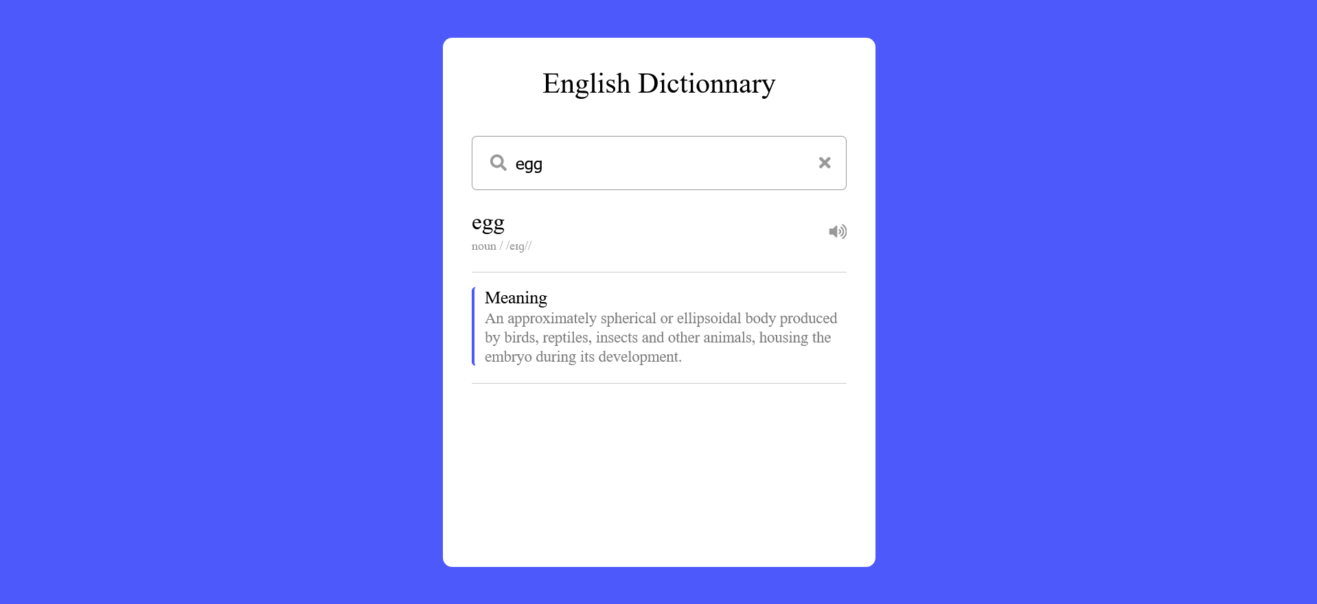 api english dictionnary