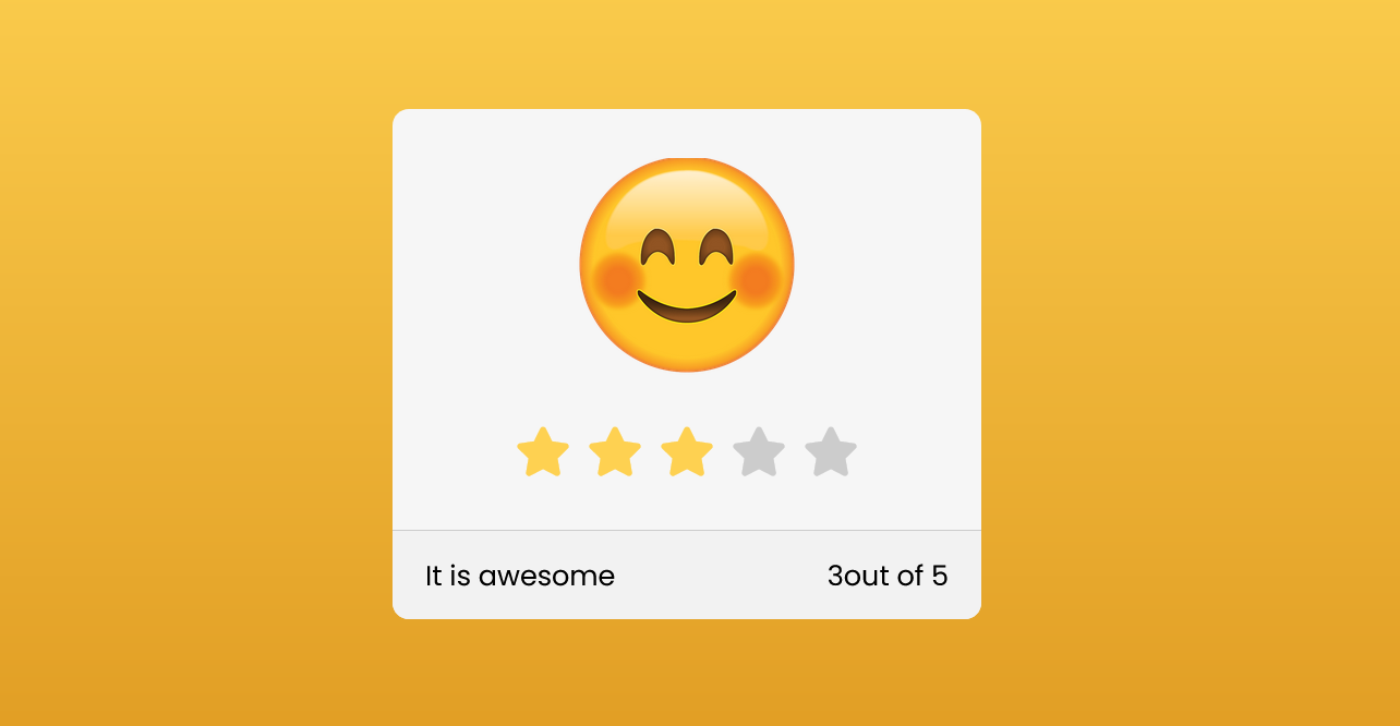 emoji stars rating widget