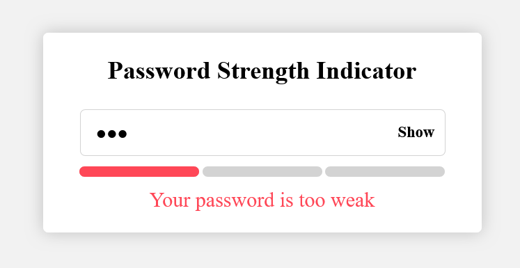 password strength check