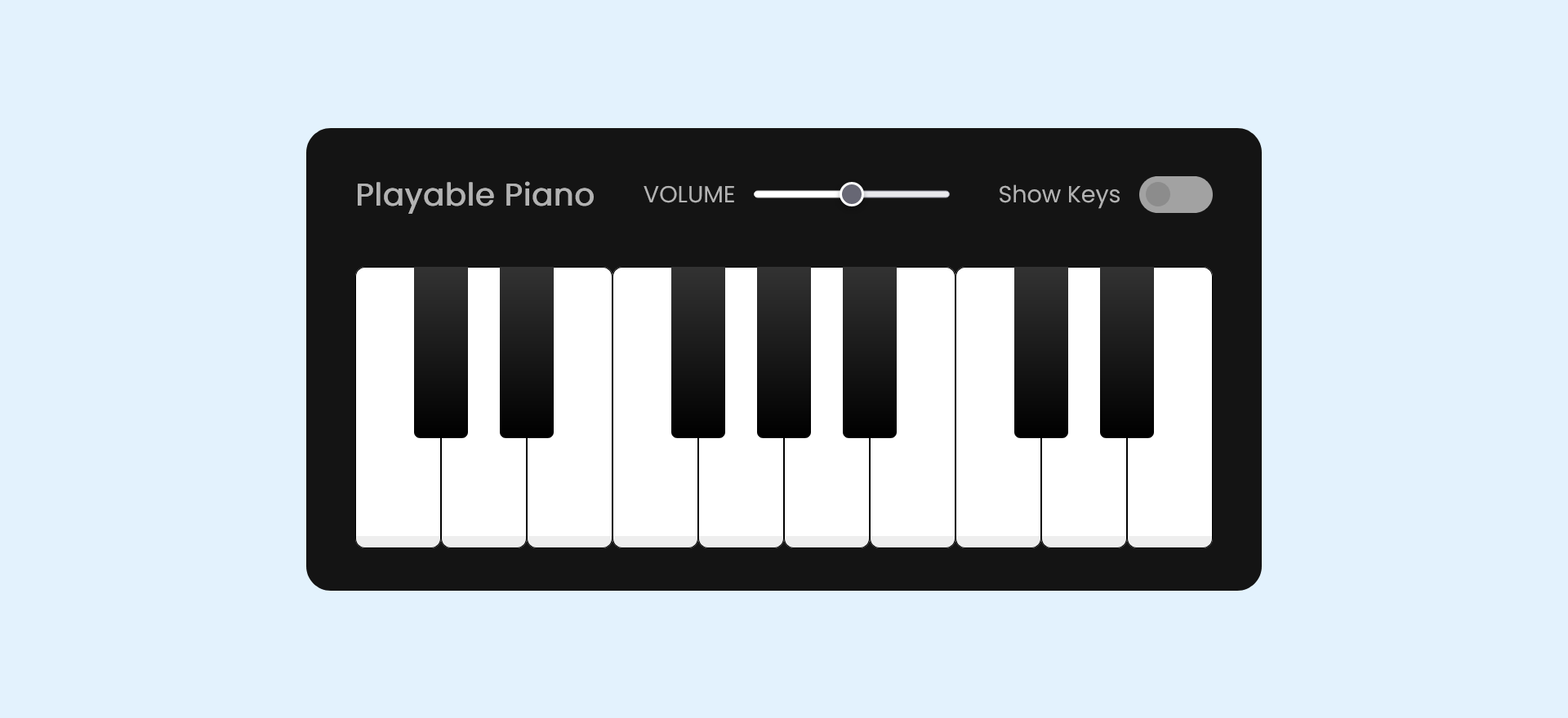 playable piano